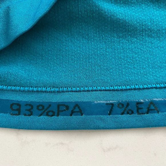 Diadora Activewear LS 1/4 Zip Polyamide Elastane Hooded Top Turquoise Sz M/L - Picture 13 of 15